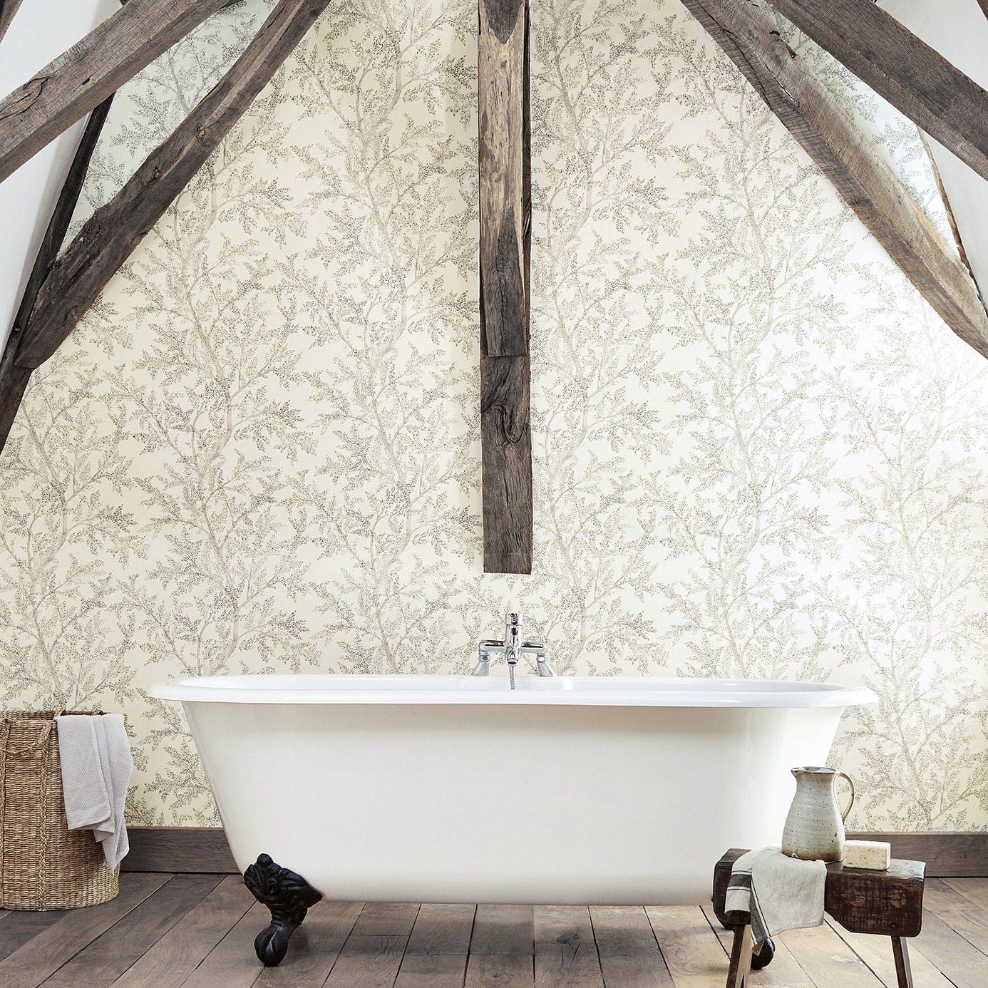 Farthing Wood Cobalt Wallpaper by SAN